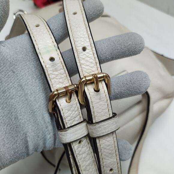 Coach Andi Mini Cream White Pebble Leather Top Handle Zipper Backpack main image 4
